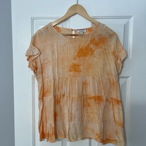 ANDREA FENZI Peach and Orange Women's Blouse